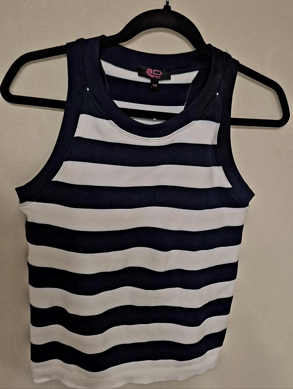 White& Navy Blue Tank